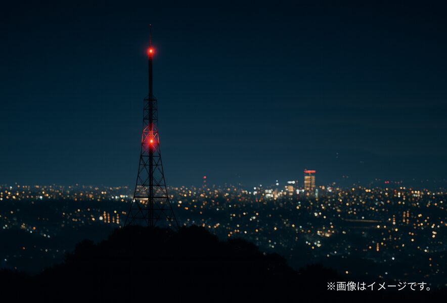 大年寺山公園から長町方面〜都心までの夜景と電波塔シルエット