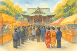 仙台・宮城のパワースポットをイメージしたイラスト