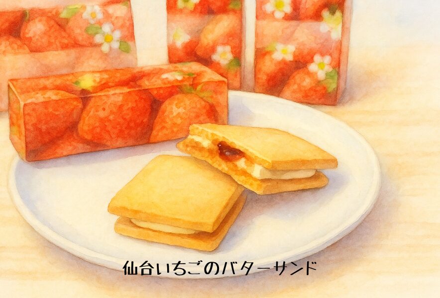 仙台いちごのバターサンド いちごのコンフィチュールを使った映え系サンド