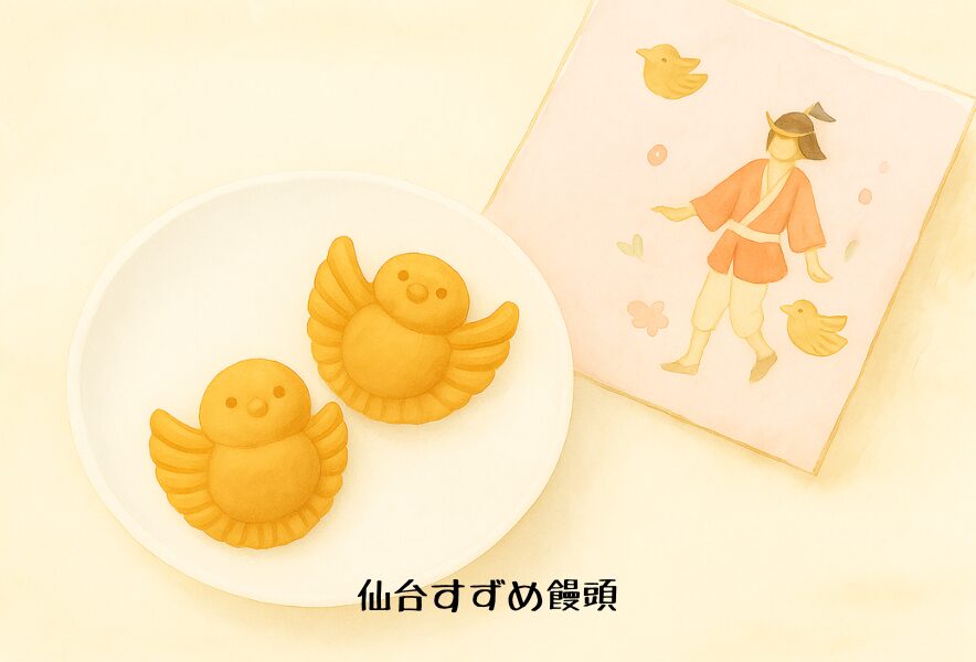 仙台すずめ饅頭 すずめの形が愛らしい饅頭