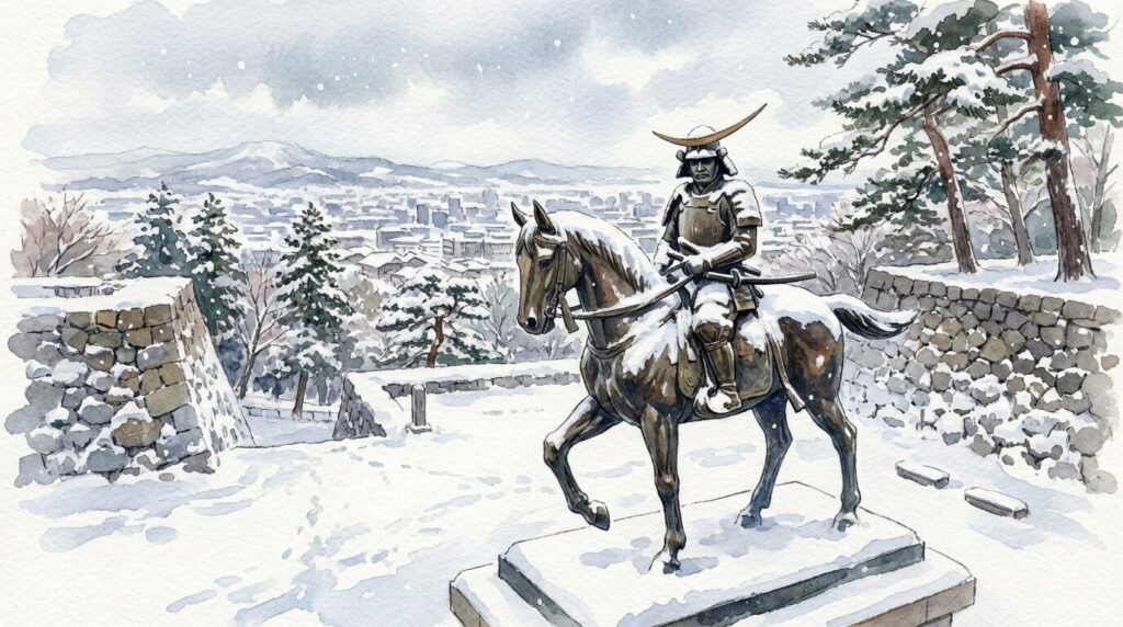 冬の仙台日帰りモデルコースのイメージ（観光とグルメ）