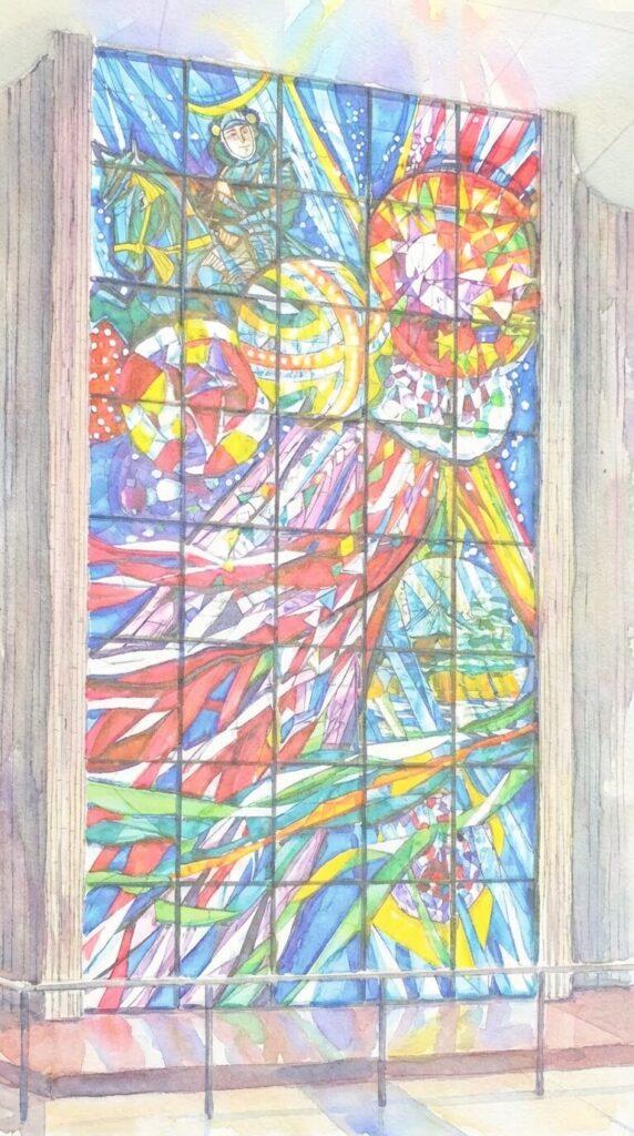 仙台駅 ステンドグラス 杜の讃歌 全体像