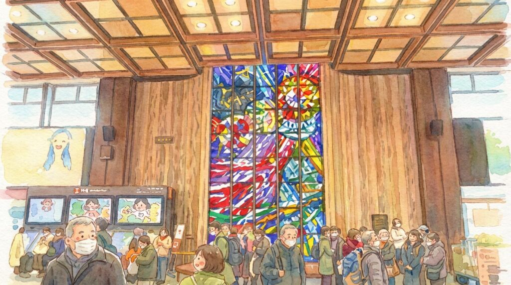 仙台駅 ステンドグラス 杜の讃歌 待ち合わせスポット