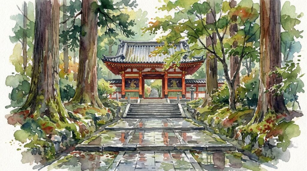 瑞鳳殿の門と参道