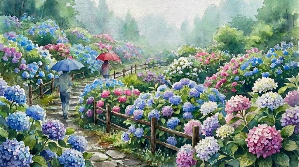 仙台市野草園のあじさい区