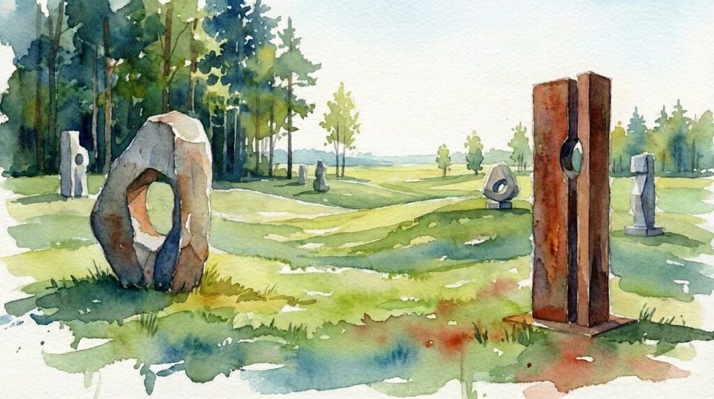 仙台市野草園の彫刻広場