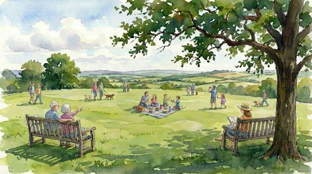 仙台市野草園の芝生広場