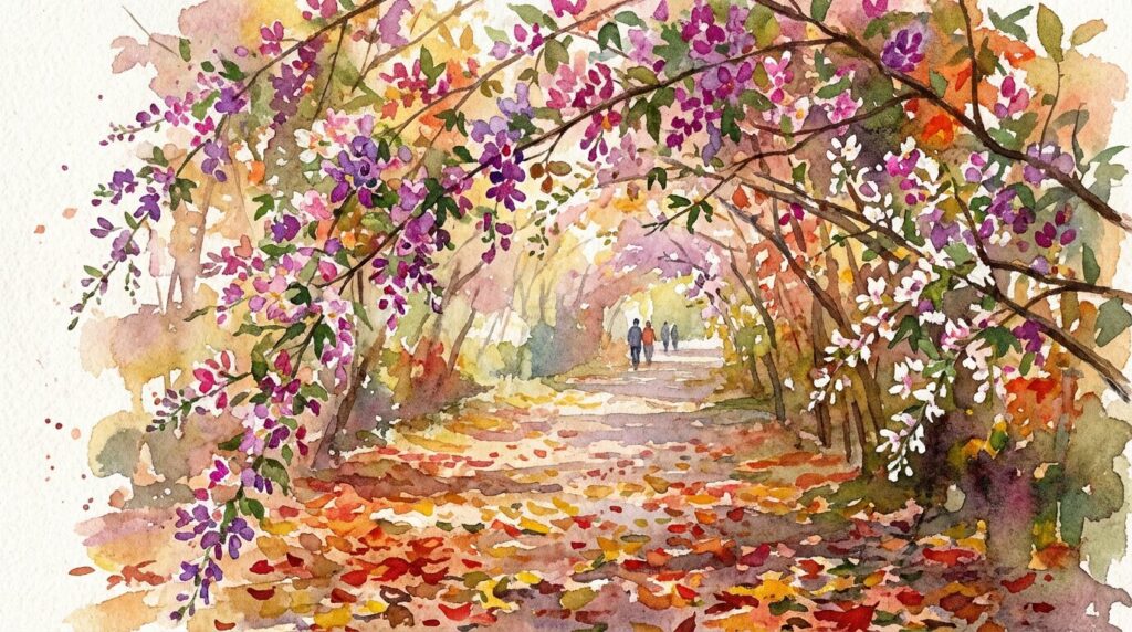 仙台市野草園の萩のトンネル