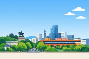 楽天イーグルスと仙台の街のイメージ