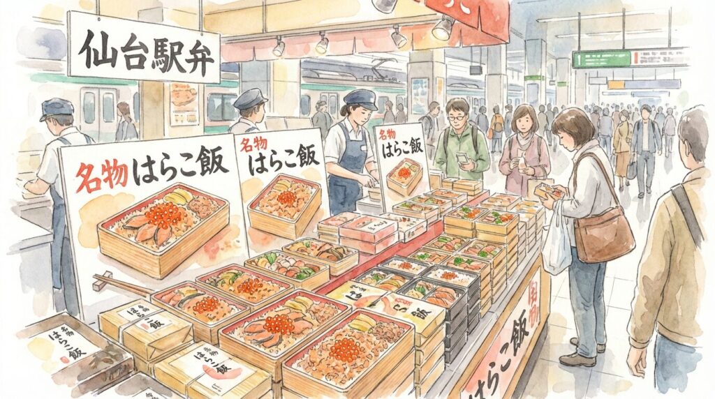 はらこ飯の駅弁イメージ