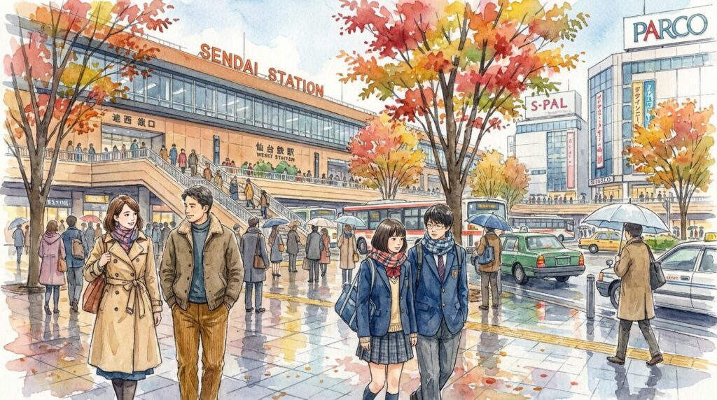 仙台の気温別服装の目安イメージ