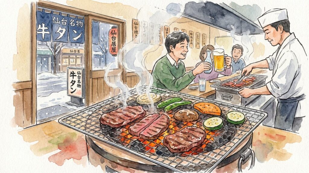 仙台で焼肉店を選ぶイメージ