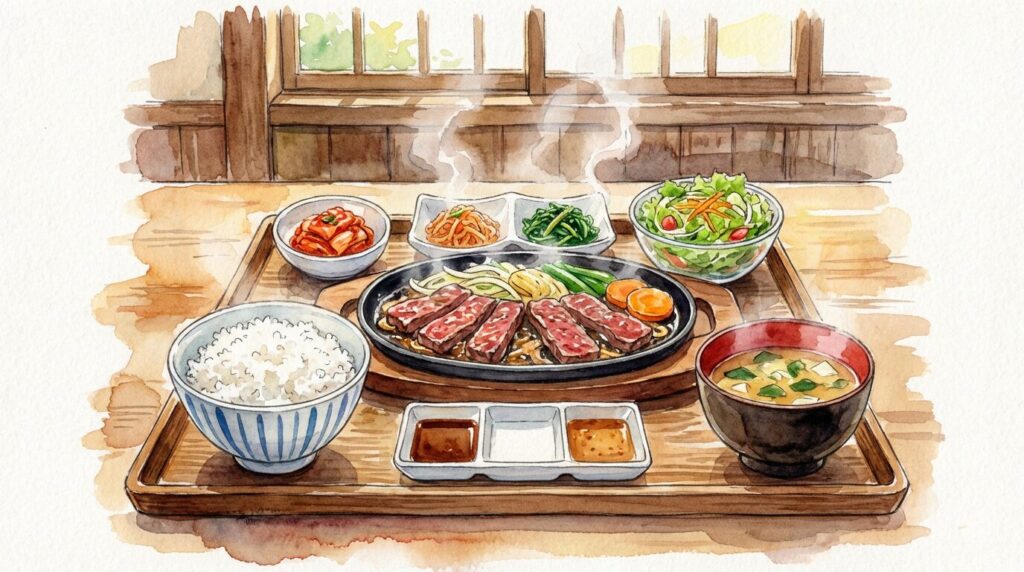 仙台で焼肉ランチを楽しむイメージ