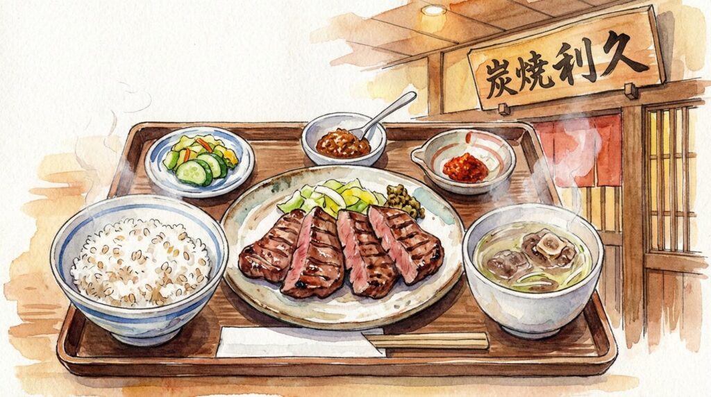 炭焼利久の牛たん定食をイメージした画像