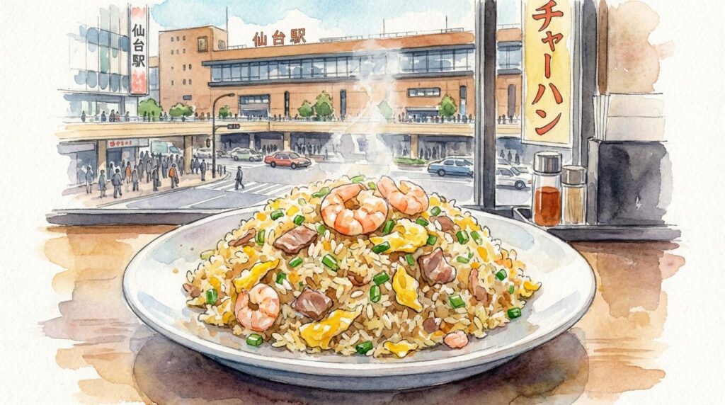 町中華のチャーハンと中華料理のイメージ