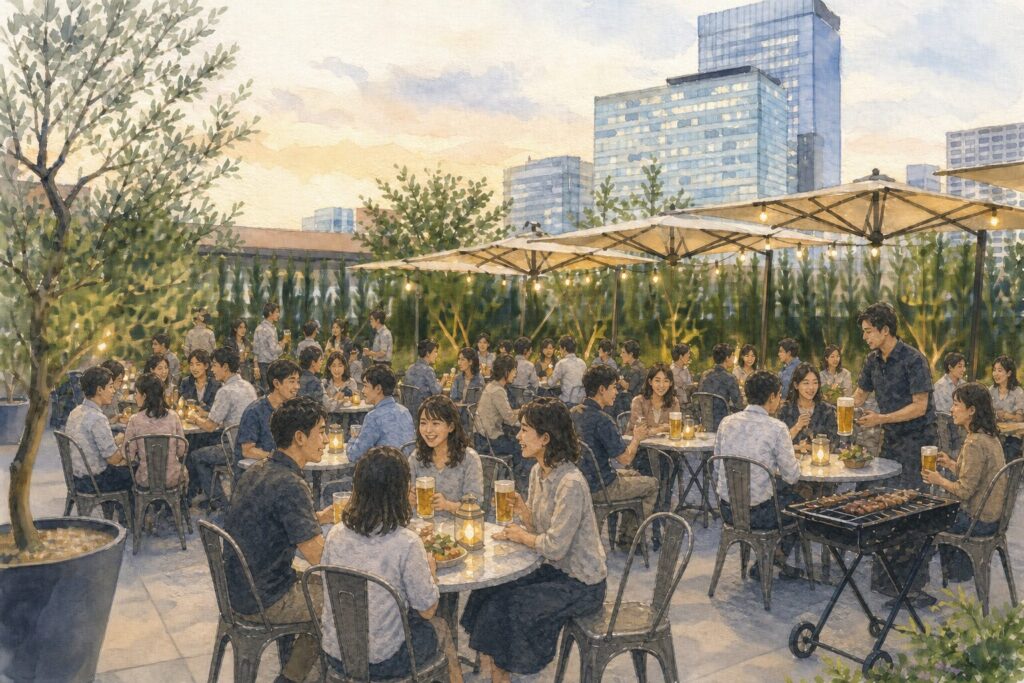 FOREST KITCHEN with Outdoor Livingの仙台駅直結ビアテラス