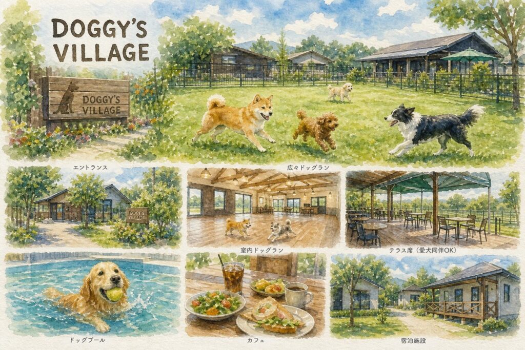 DOGGY’S VILLAGEで愛犬とドッグランを楽しむイメージ
