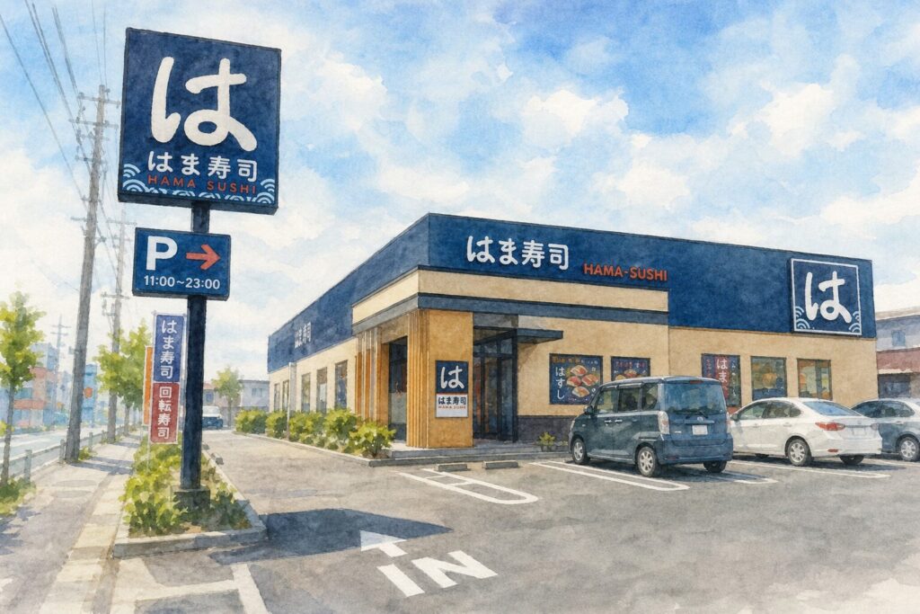 仙台港方面で車利用しやすいはま寿司仙台中野店のイメージ