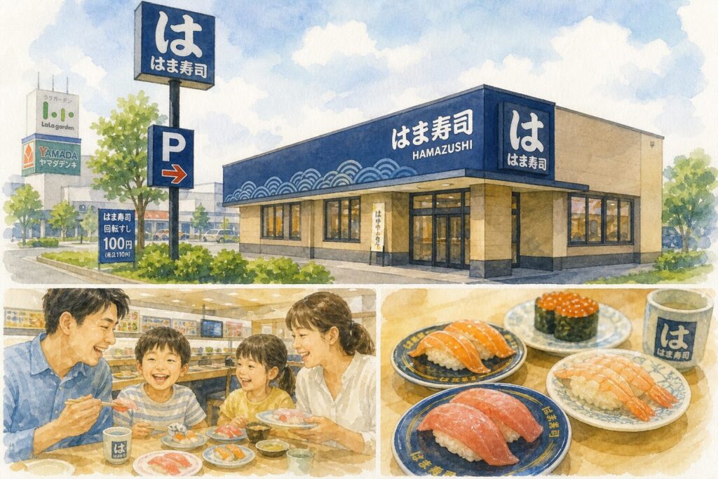 太白区方面で普段使いしやすいはま寿司仙台大野田店のイメージ
