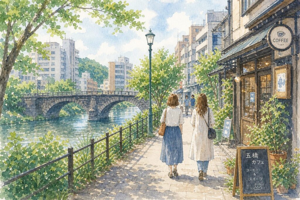 五橋エリアを散策するイメージ