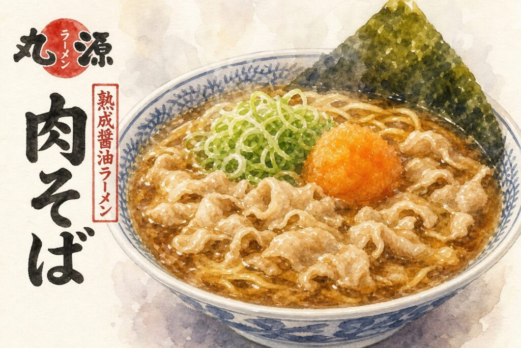 丸源ラーメン仙台で初めて肉そばを注文する人向けのイメージ
