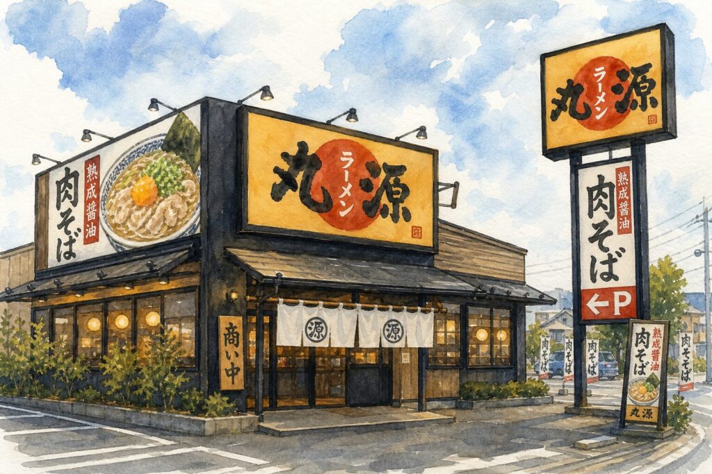 丸源ラーメン仙台の店舗選びを比較するイメージ