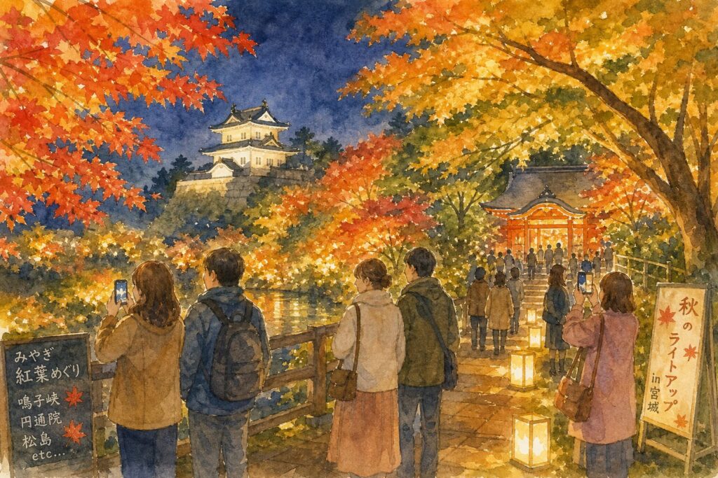 宮城の秋イベントと紅葉の風景