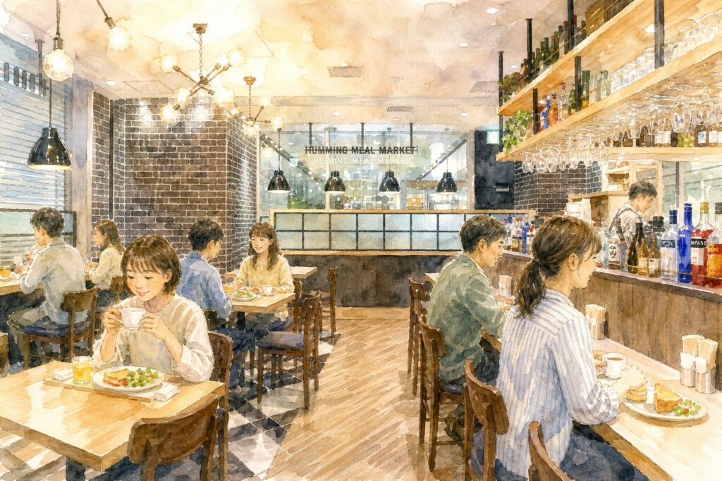 ハミングミールマーケットの店内