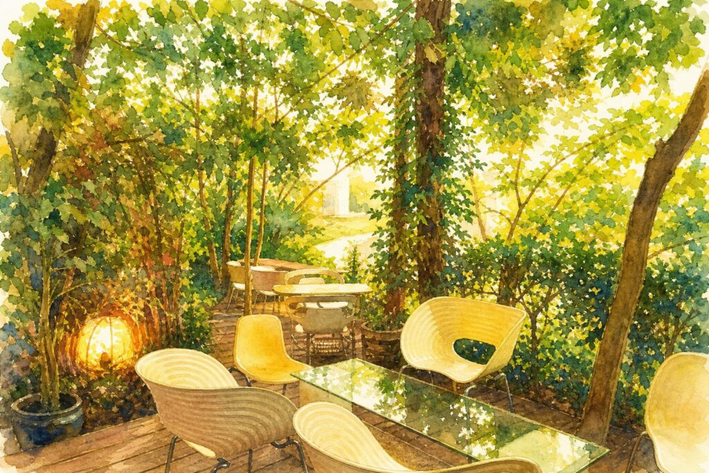 cafe Mozart Atelierの窓際席
