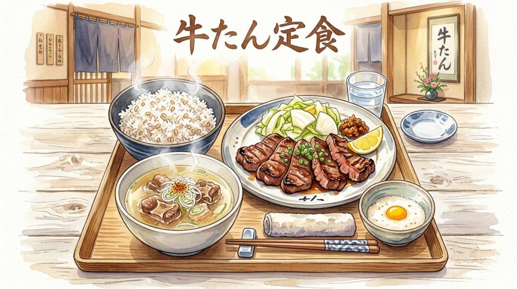 仙台駅周辺の牛たん店を比較するイメージ