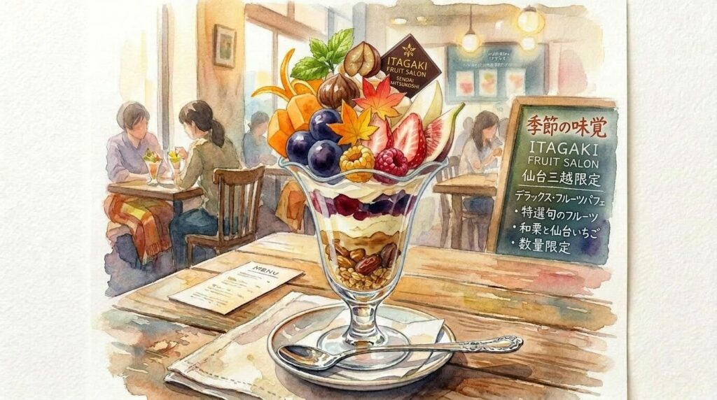 一番町で楽しむフルーツ系スイーツのイメージ