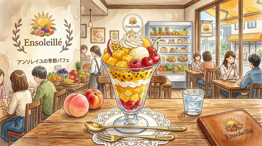 泉区で楽しむ季節スイーツとパフェのイメージ