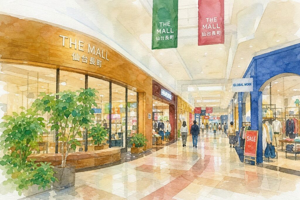 ザ・モール仙台長町で子連れの買い物を楽しむイメージ