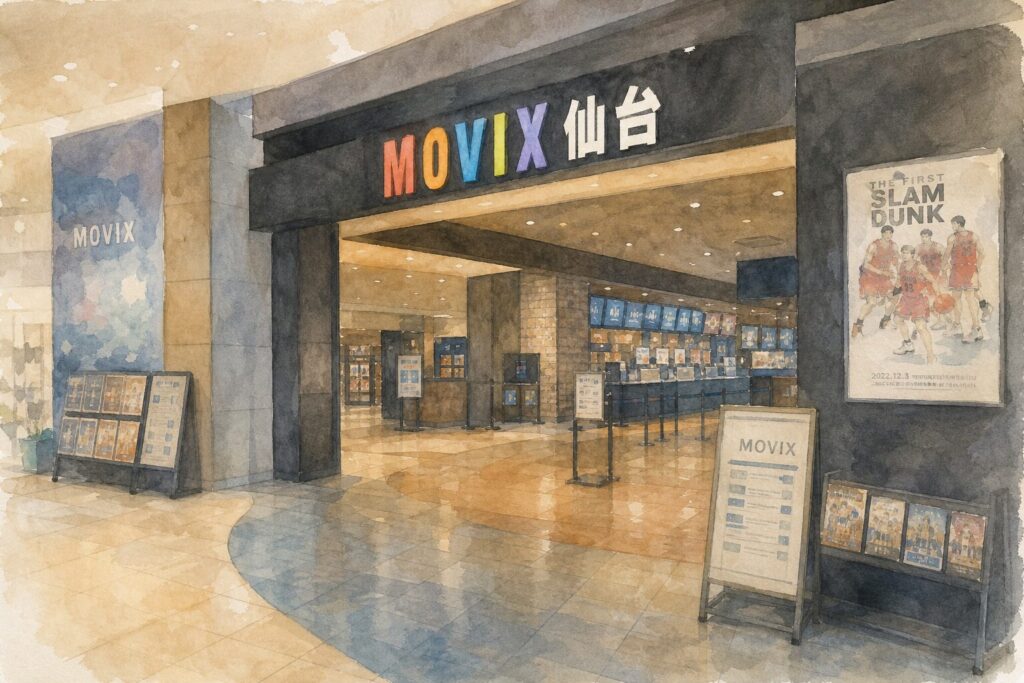 MOVIX仙台で映画を楽しむ休日のおでかけイメージ
