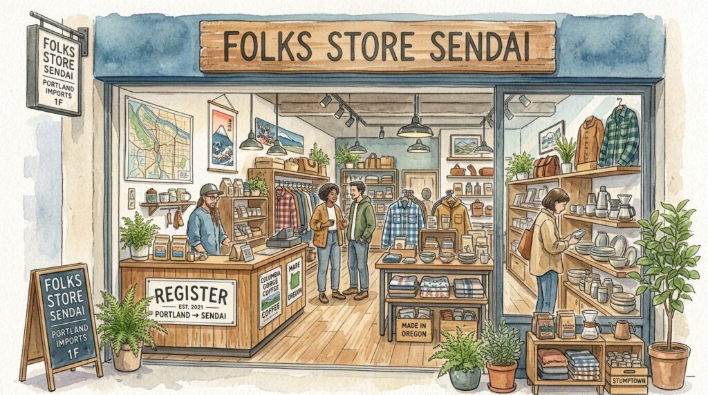 FOLKS STORE SENDAIでインポート雑貨を探すイメージ