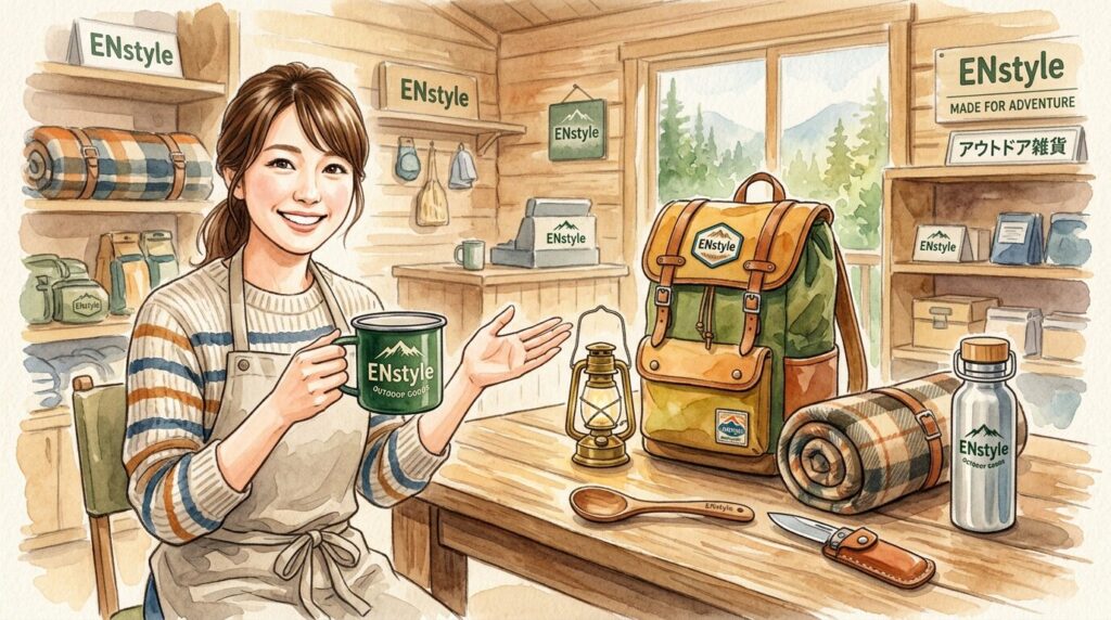 ENstyleでアウトドア雑貨や本を探すイメージ