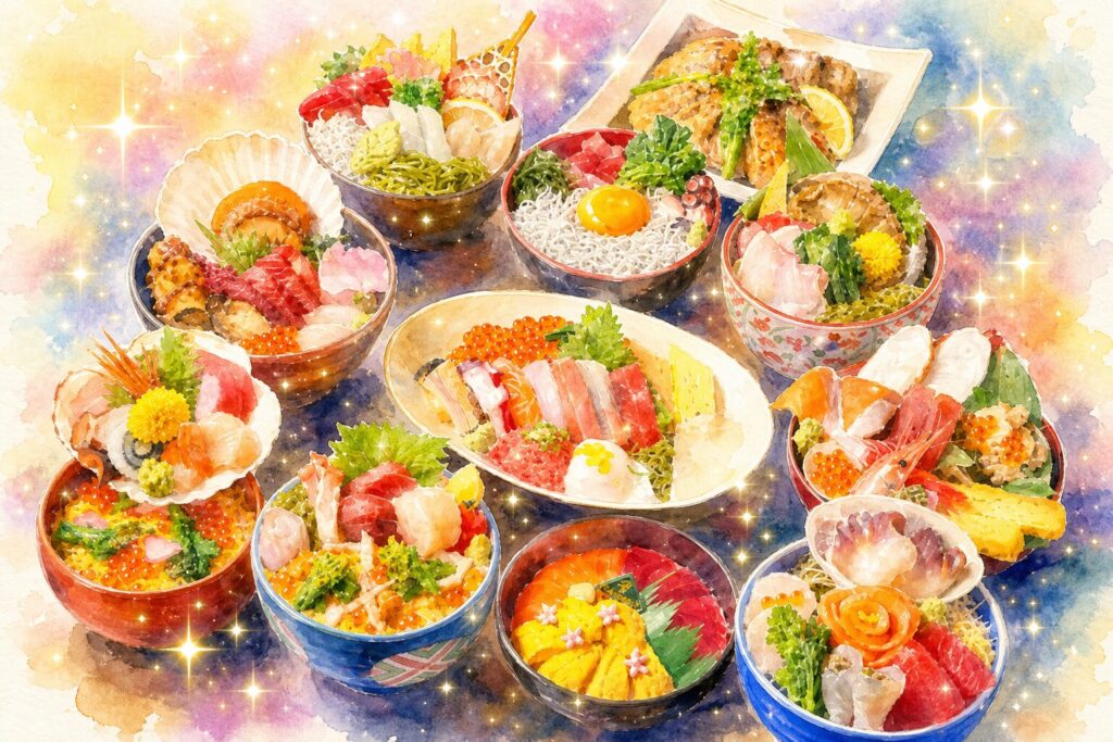 南三陸名物のキラキラ丼