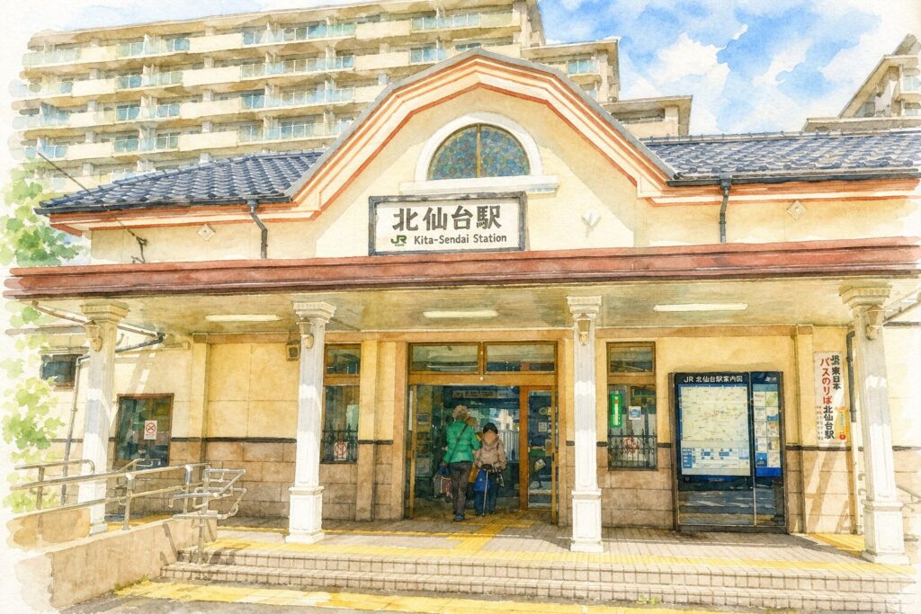 JR北仙台駅の駅舎外観