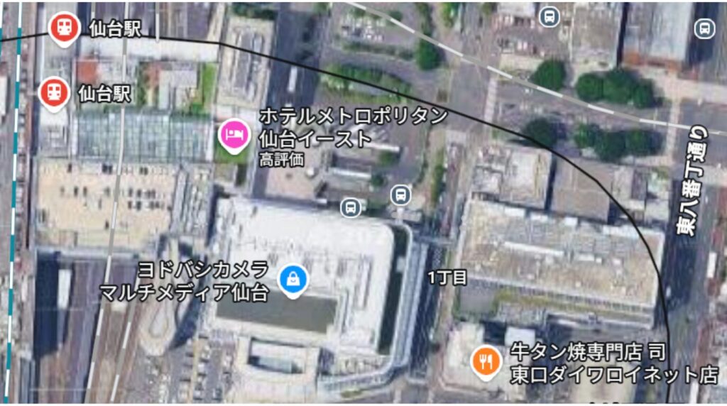 仙台駅ランチを駅ナカ・東口・西口で選ぶイメージ