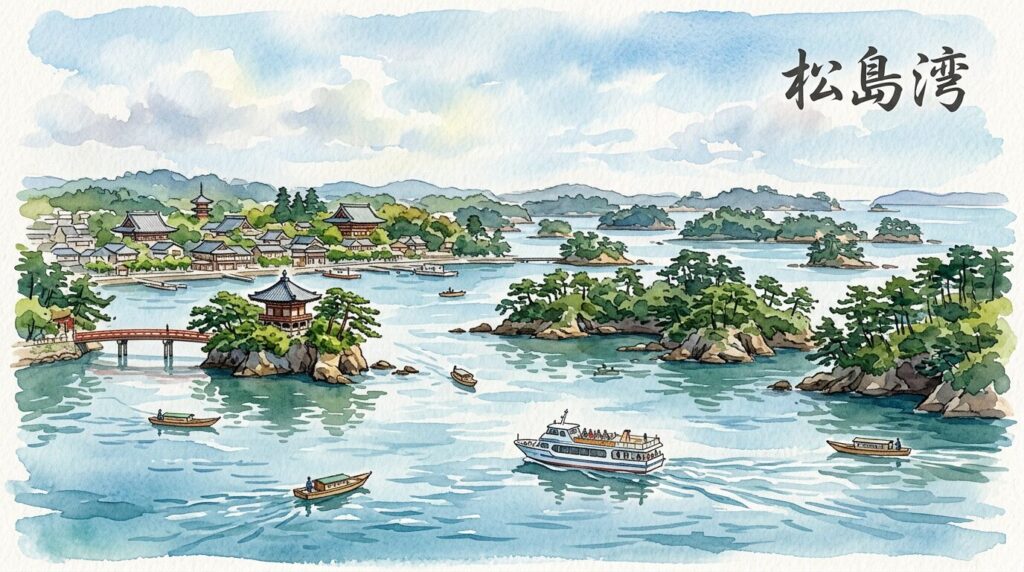 高台から松島湾を一望できるle Romanのカフェ時間のイメージ