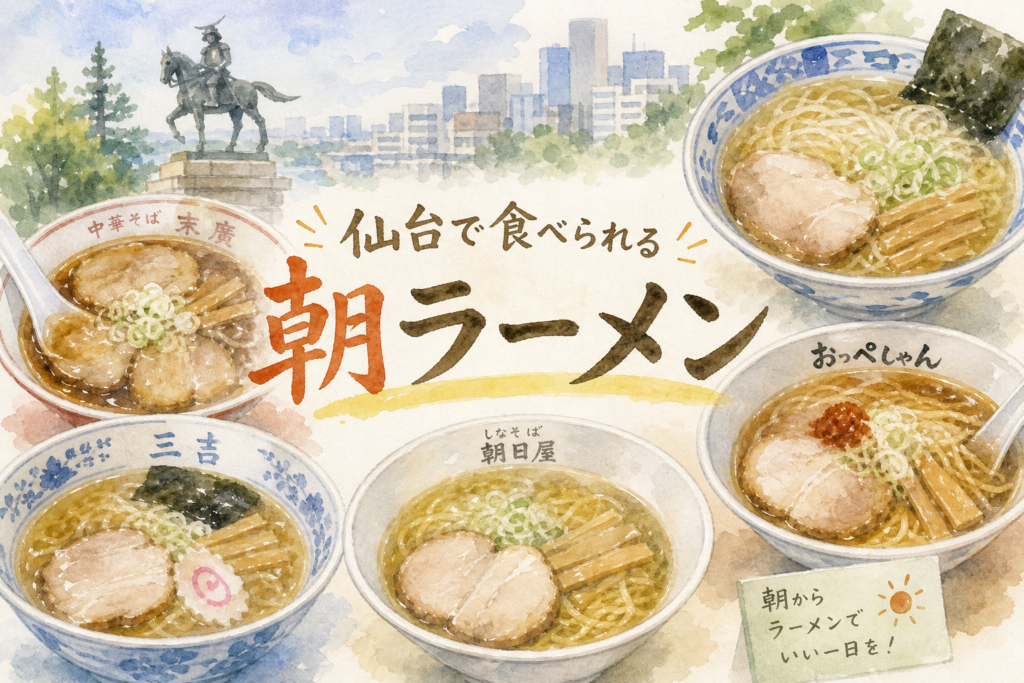 仙台で朝5時・6時・7時台から食べられる朝ラーメン