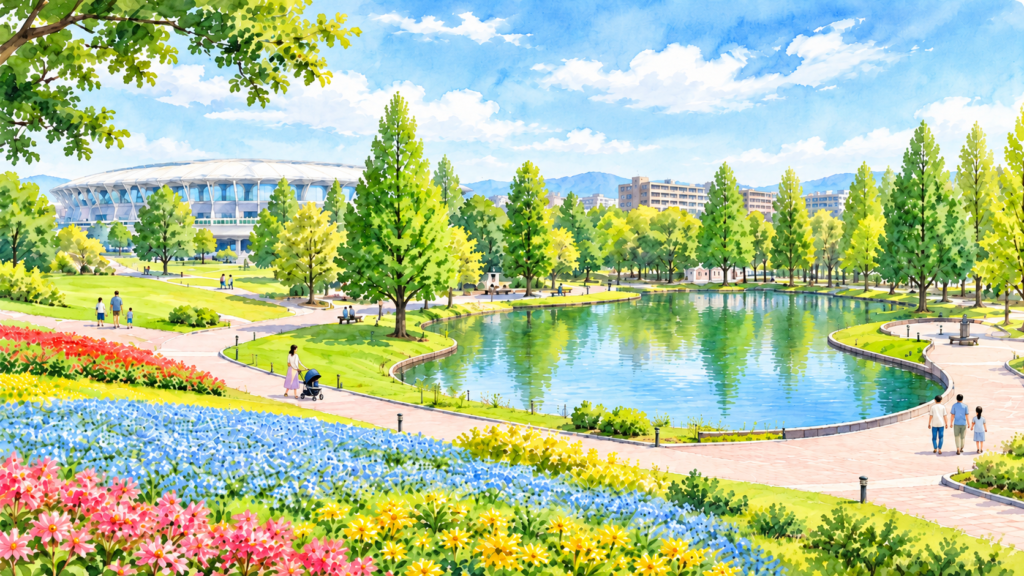 七北田公園で子どもと過ごすイメージ