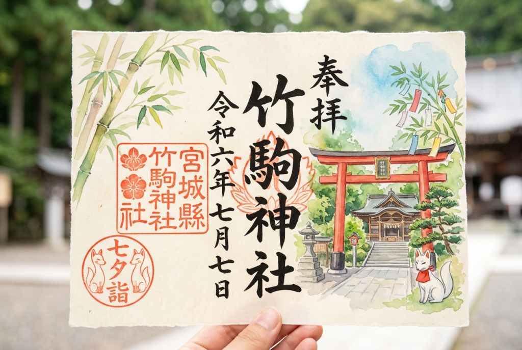 竹駒神社の御朱印や御朱印帳のイメージ