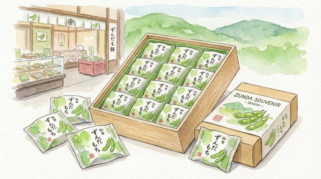 仙台土産として選ぶずんだ菓子のイメージ