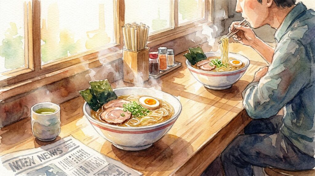 仙台で朝ラーを楽しむイメージ