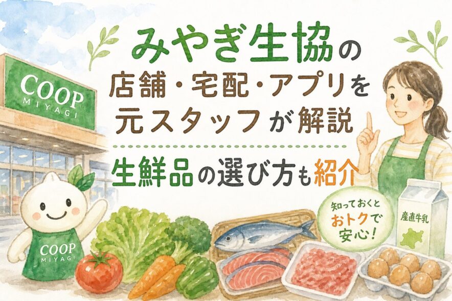 みやぎ生協の店舗・宅配・アプリを元スタッフが解説｜生鮮品の選び方も紹介