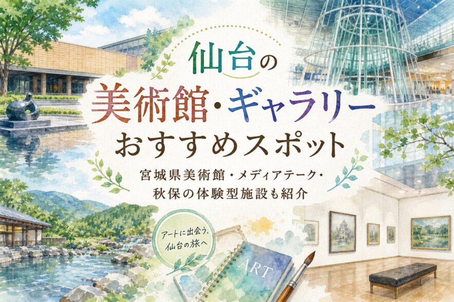 仙台の美術館・ギャラリーおすすめスポット｜宮城県美術館・メディアテーク・秋保の体験型施設も紹介