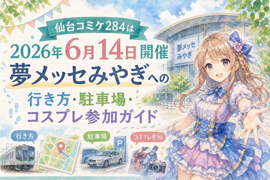 仙台コミケ284は2026年6月14日開催｜夢メッセみやぎへの行き方・駐車場・コスプレ参加ガイド