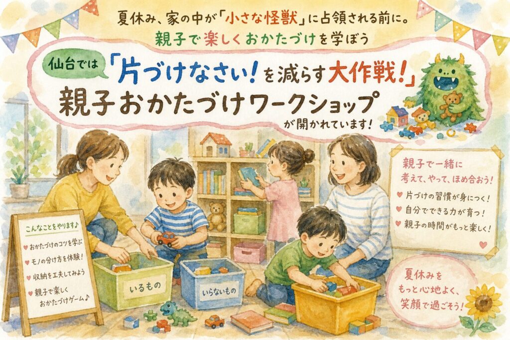 宮城県の子ども向けイベントで親子が楽しむイメージ