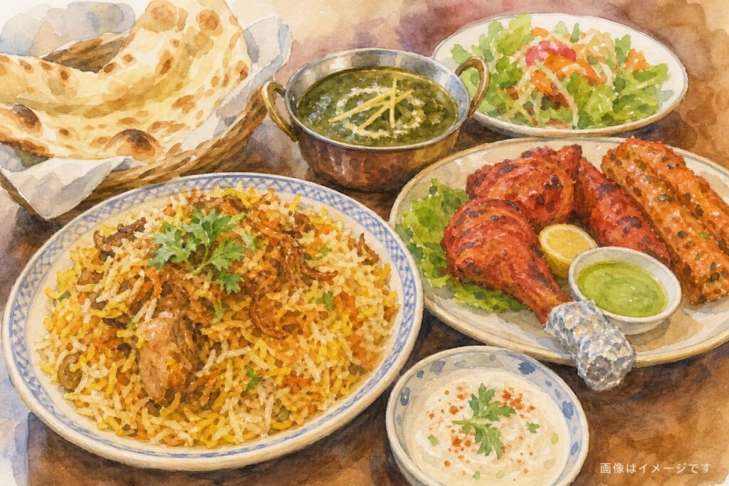 インドカレーとタンドール料理のイメージ